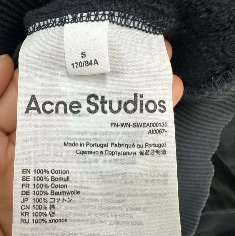 Acne Studios Acne Studios Black Cotton Long Sleeve Sweatshirt Size S / US 4 / IT 40 - 7 Thumbnail