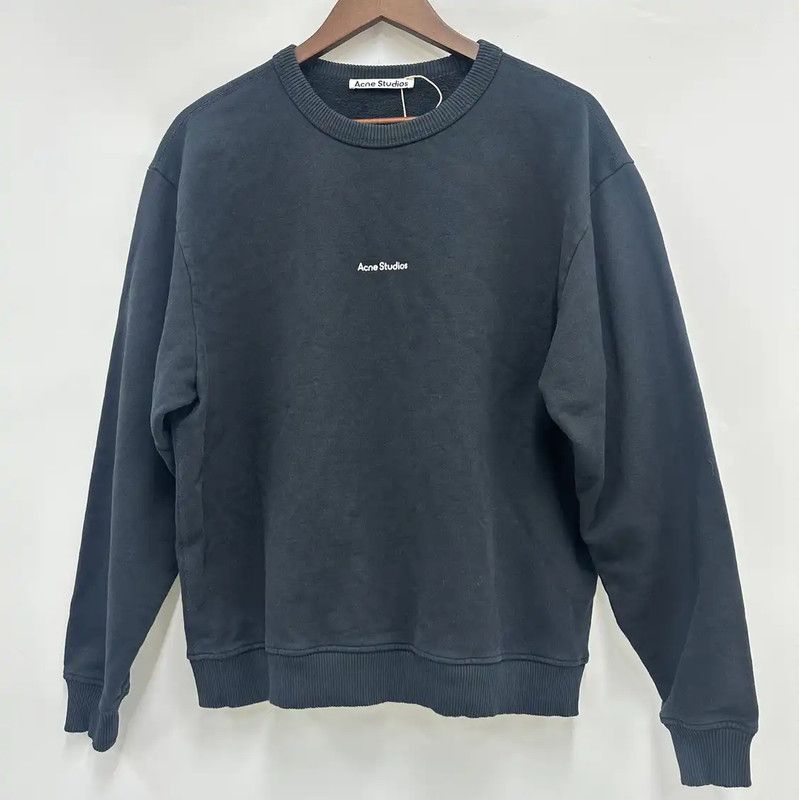 Acne Studios Acne Studios Black Cotton Long Sleeve Sweatshirt Size S / US 4 / IT 40 - 4 Thumbnail