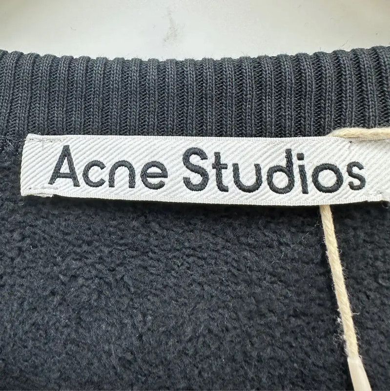 Acne Studios Acne Studios Black Cotton Long Sleeve Sweatshirt Size S / US 4 / IT 40 - 6 Thumbnail