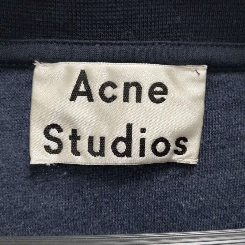 Acne Studios Acne Studios Navy Long Sleeve Cropped Sweatshirt Size XS / US 0-2 / IT 36-38 - 3 Thumbnail