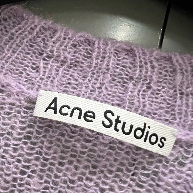 Acne Studios Acne Studios Women's Purple Wool Knit Sweater Size S / US 4 / IT 40 - 2 Thumbnail