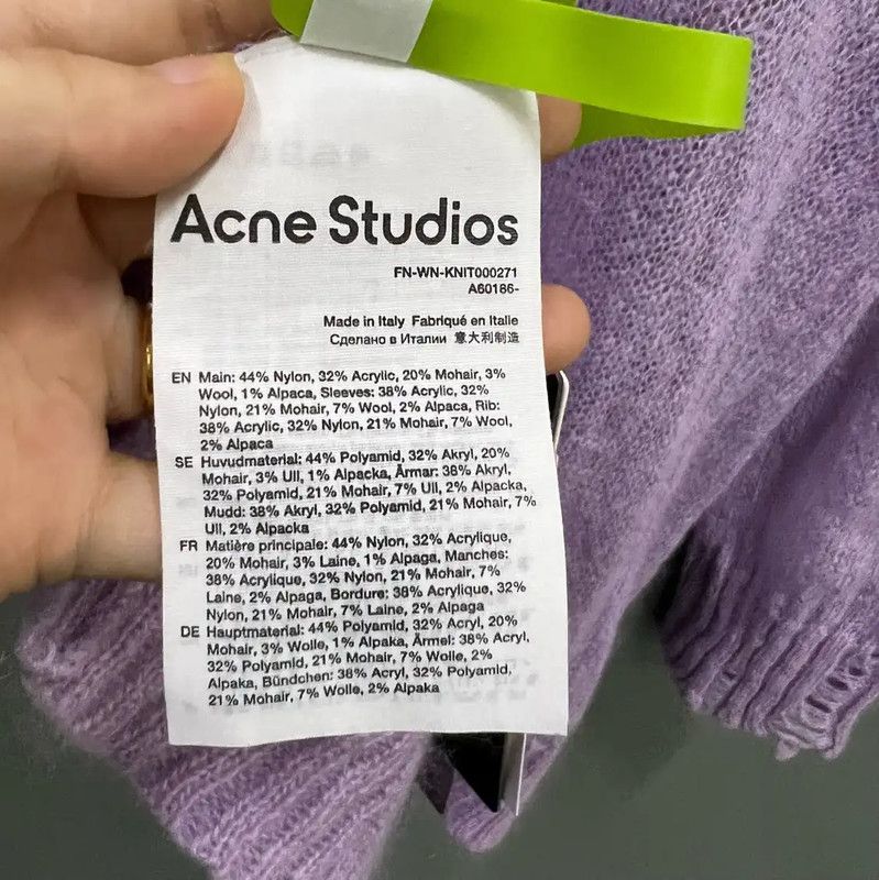 Acne Studios Acne Studios Women's Purple Wool Knit Sweater Size S / US 4 / IT 40 - 4 Thumbnail