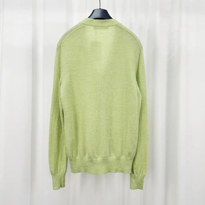 Acne Studios Acne Studios Green Wool Embroidered Cardigan Size XXS / US 00 / IT 34 - 2 Thumbnail