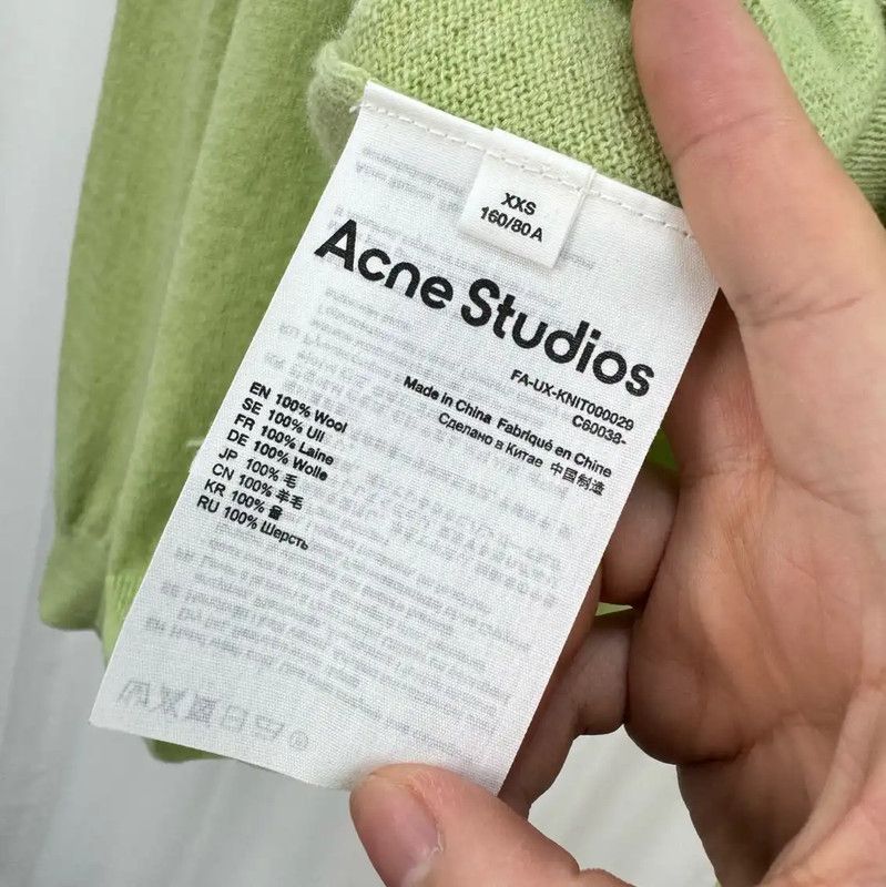 Acne Studios Acne Studios Green Wool Embroidered Cardigan Size XXS / US 00 / IT 34 - 6 Thumbnail