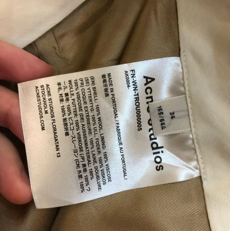 Acne Studios Acne Studios Brown Wool Casual Pants Size 23" - 6 Thumbnail