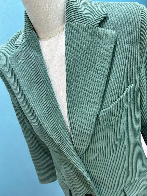 Acne Studios Acne Studios Green Corduroy Jacket for Women Size S / US 4 / IT 40 - 4 Thumbnail