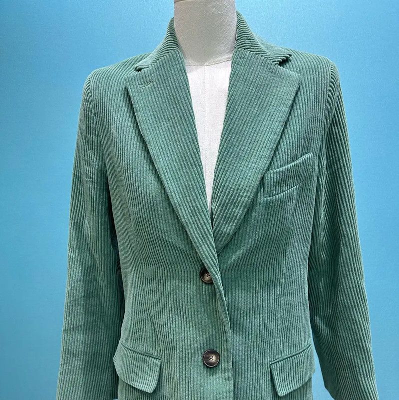 Acne Studios Acne Studios Green Corduroy Jacket for Women Size S / US 4 / IT 40 - 9 Thumbnail