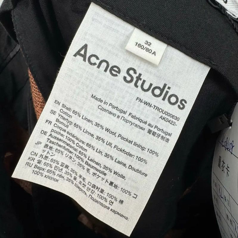 Acne Studios Acne Studios Brown Wool Casual Trousers for Women Size 27" / US 4 / IT 40 - 6 Thumbnail