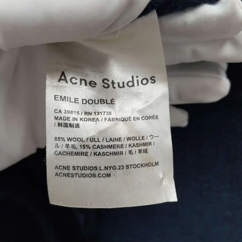 Acne Studios Acne Studios Long Sleeve Navy Wool Cardigan Size S / US 4 / IT 40 - 4 Thumbnail