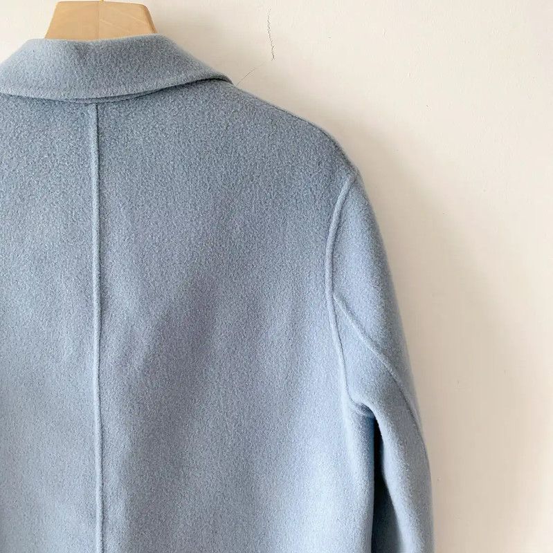Acne Studios Acne Studios Wool Blend Long Coat in Blue Size M / US 6-8 / IT 42-44 - 6 Thumbnail