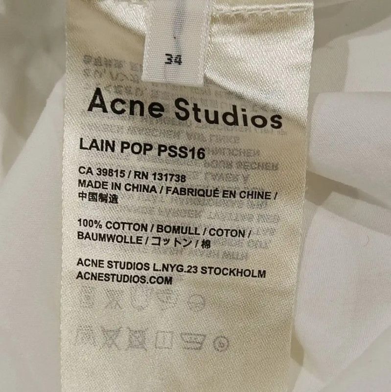 Acne Studios Acne Studios White Long Sleeve Shirt Size ONE SIZE - 6 Thumbnail