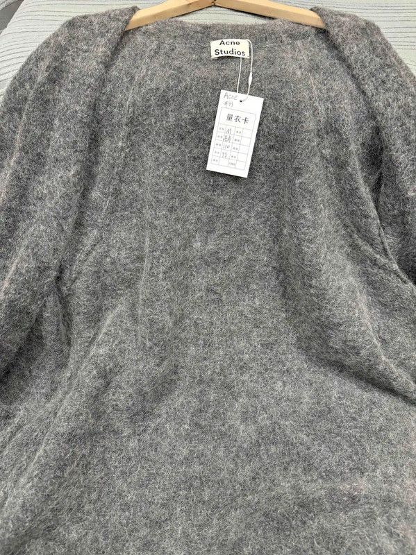 Acne Studios Acne Studios Gray Mohair Cardigan for Women Size M / US 6-8 / IT 42-44 - 4 Thumbnail