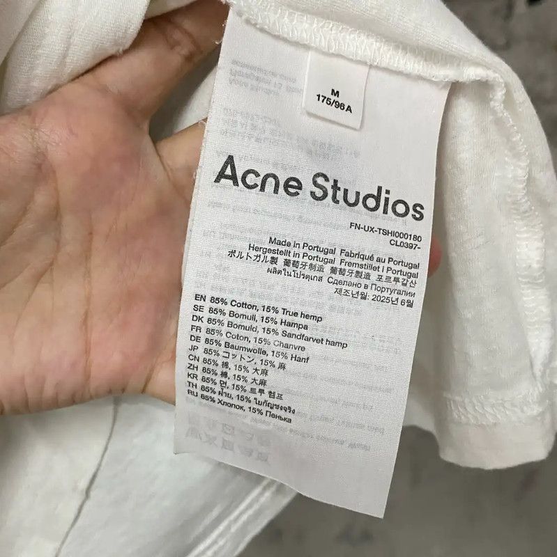 Acne Studios Acne Studios White Short Sleeve T-Shirt Size M / US 6-8 / IT 42-44 - 6 Thumbnail