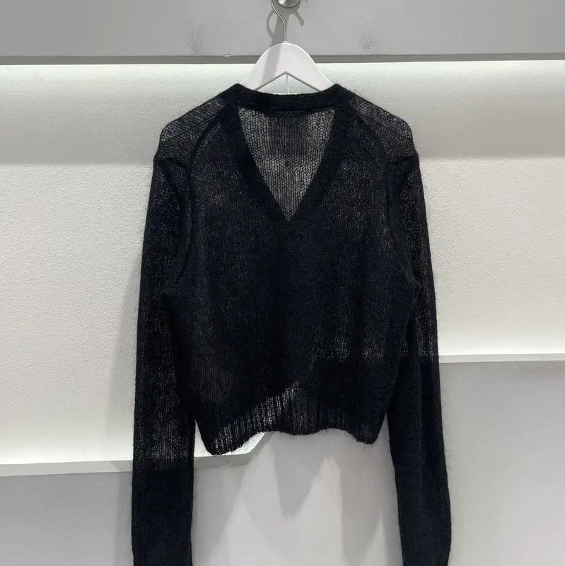 Acne Studios Acne Studios Women's Black Wool Cropped Cardigan Size S / US 4 / IT 40 - 2 Thumbnail