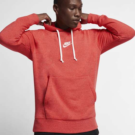Nike Nike Sportswear Heritage Pullover Hoodie Size L (Color Habanero