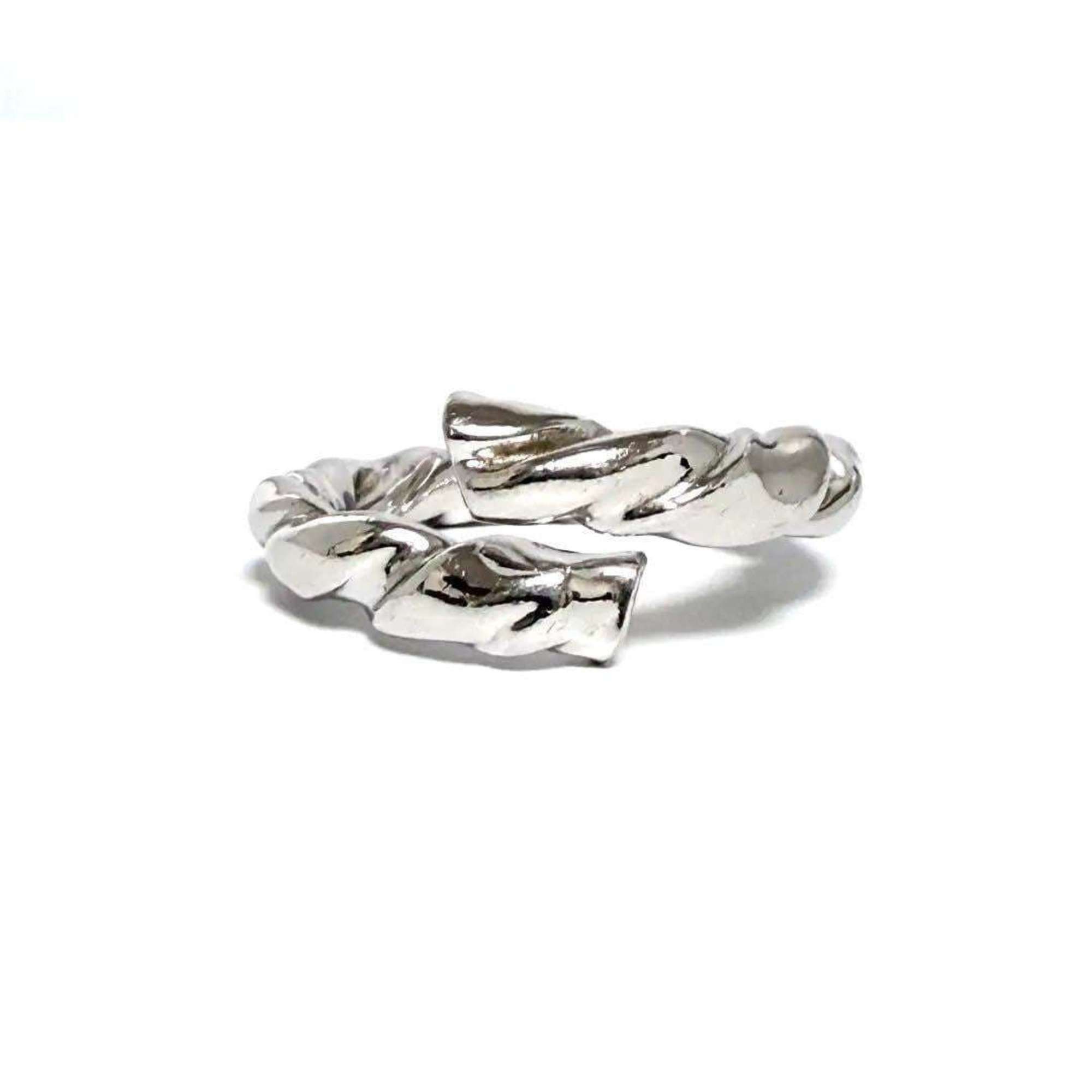 Loewe Loewe Women's and Men's Napa Twist Ring in Silver Size ONE SIZE - 2 Thumbnail