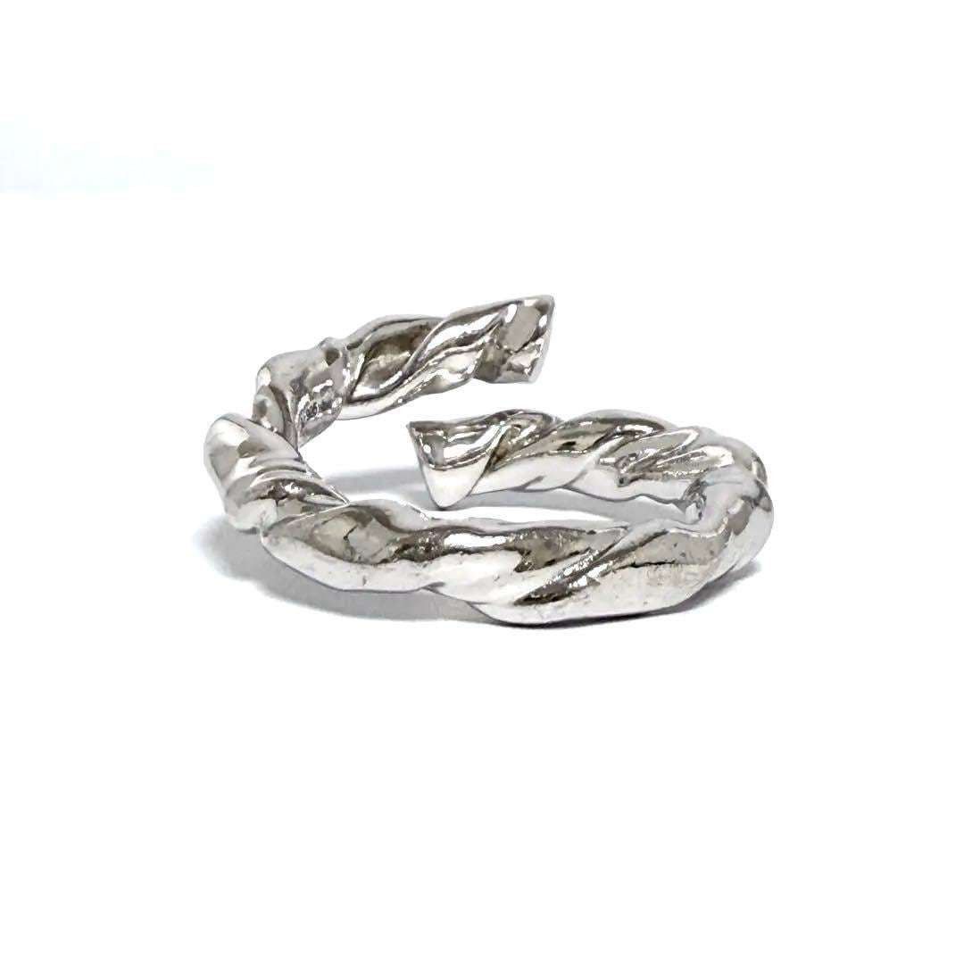 Loewe Loewe Women's and Men's Napa Twist Ring in Silver Size ONE SIZE - 5 Thumbnail