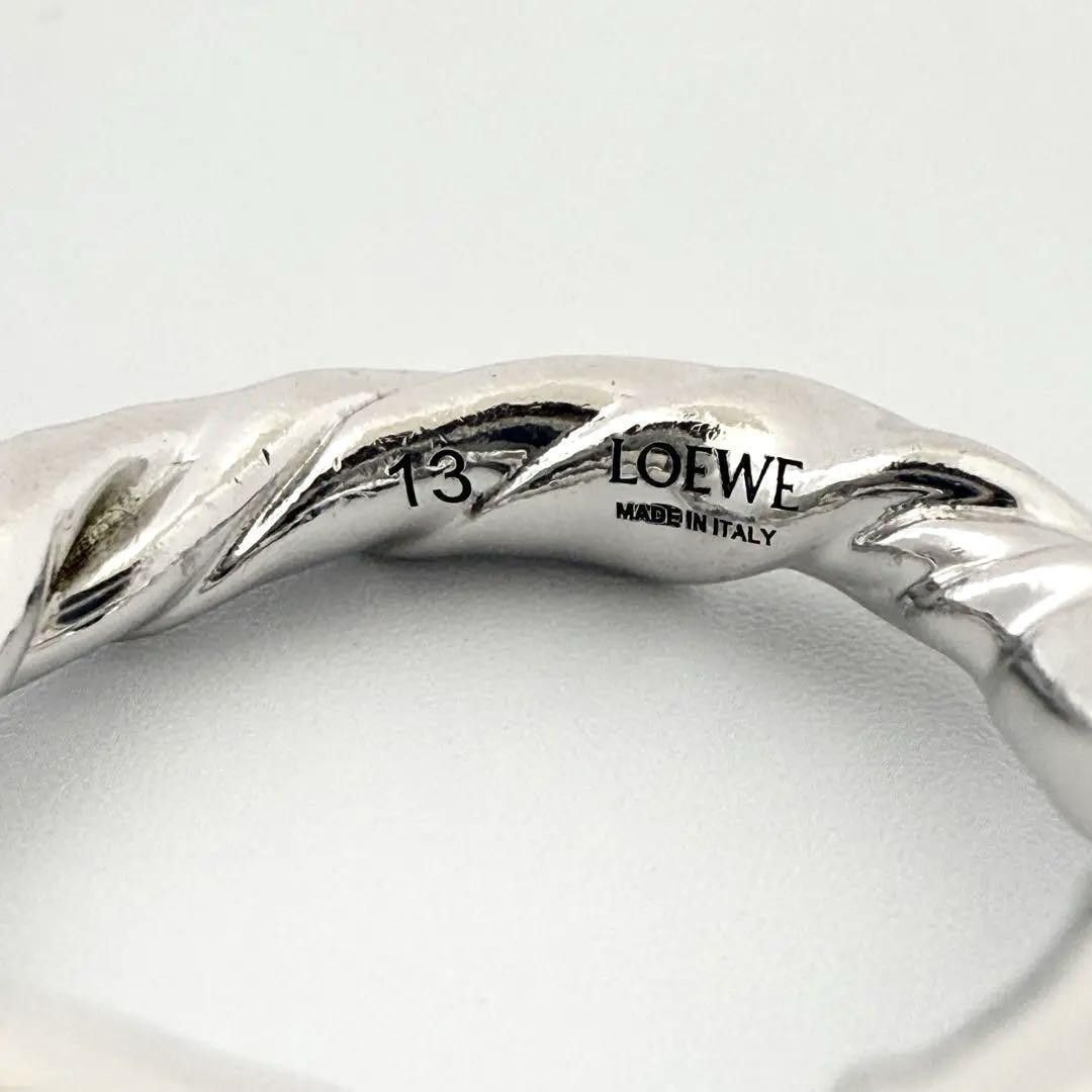 Loewe Loewe Women's and Men's Napa Twist Ring in Silver Size ONE SIZE - 8 Thumbnail