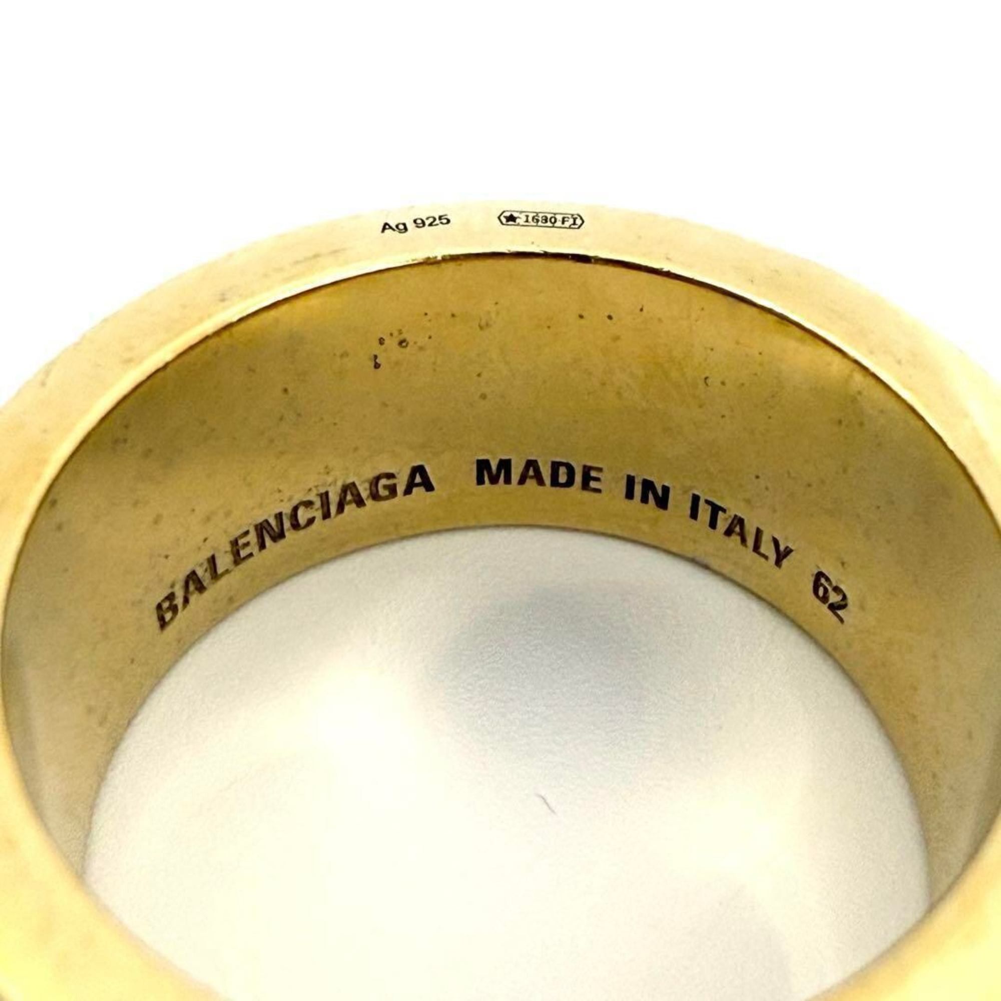 Balenciaga Balenciaga Men's Force Stripe Ring in 925 Sterling Silver Size ONE SIZE - 9 Thumbnail