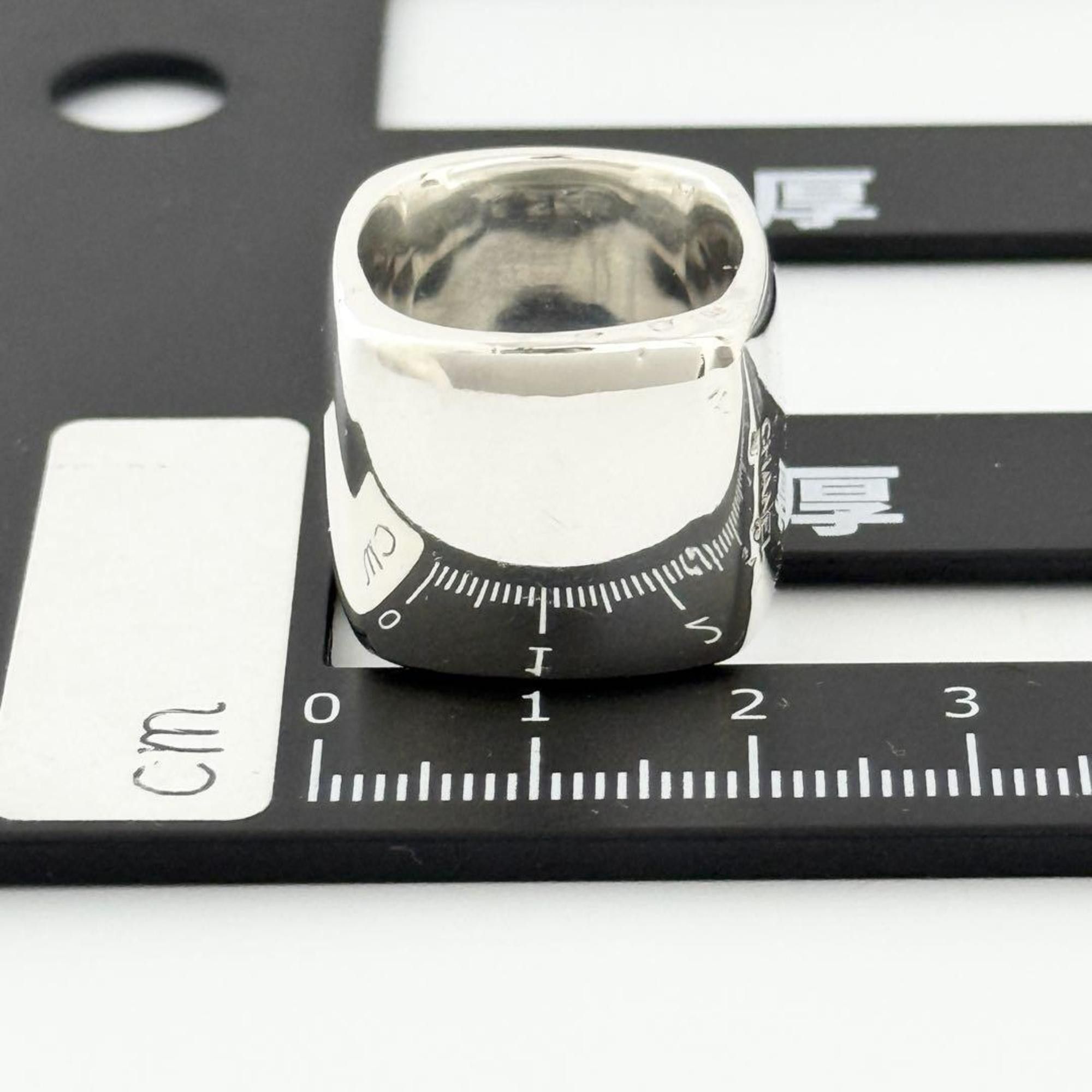 Chanel Chanel Vintage Wide Square Ring in 925 Sterling Silver Size ONE SIZE - 8 Thumbnail