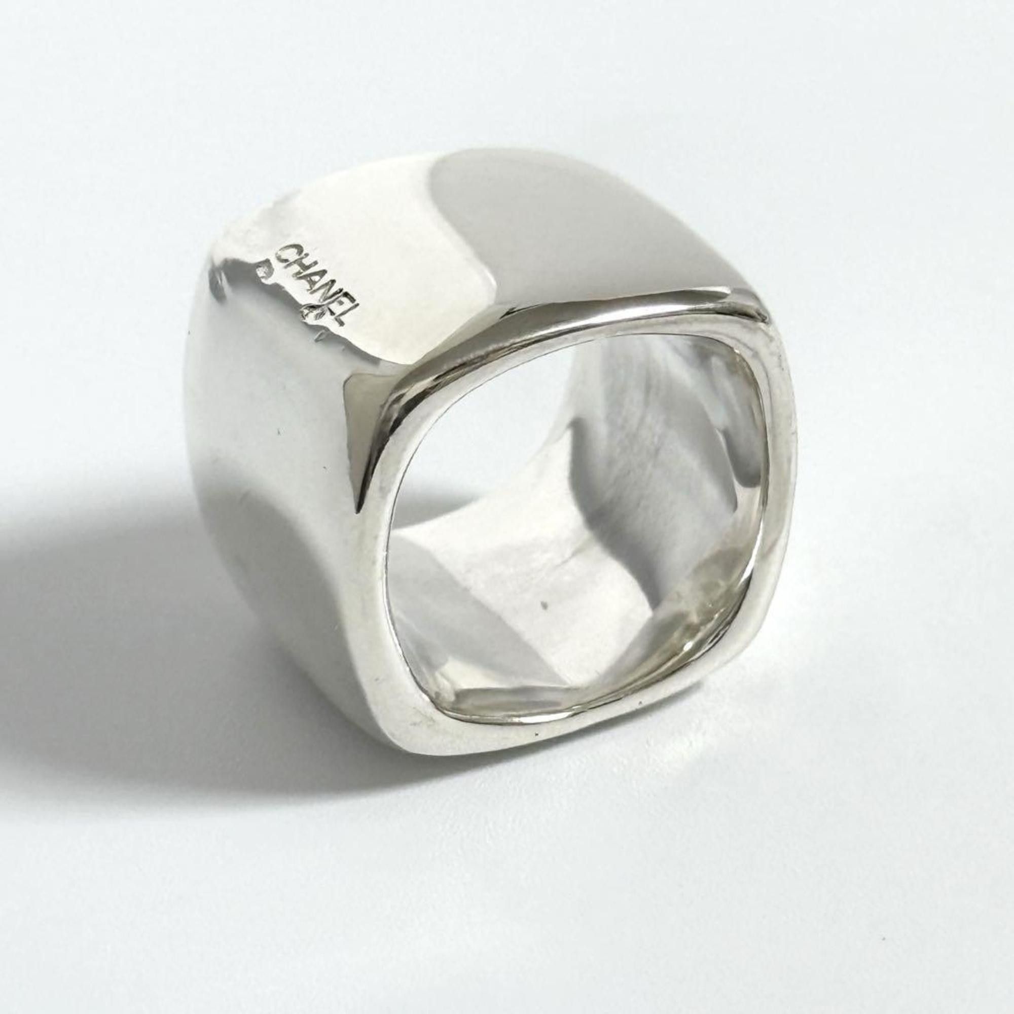 Chanel Chanel Vintage Wide Square Ring in 925 Sterling Silver Size ONE SIZE - 6 Thumbnail