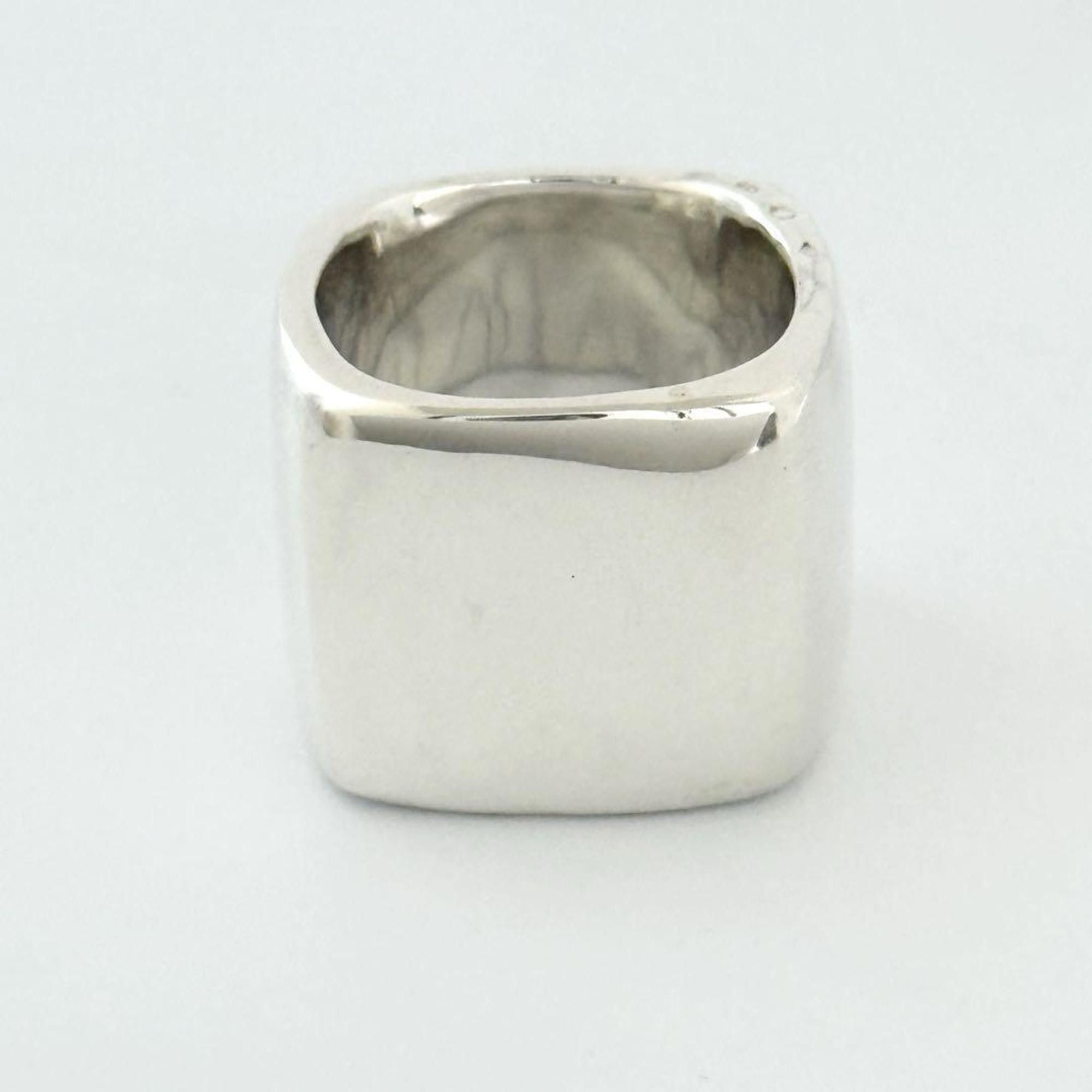 Chanel Chanel Vintage Wide Square Ring in 925 Sterling Silver Size ONE SIZE - 3 Thumbnail