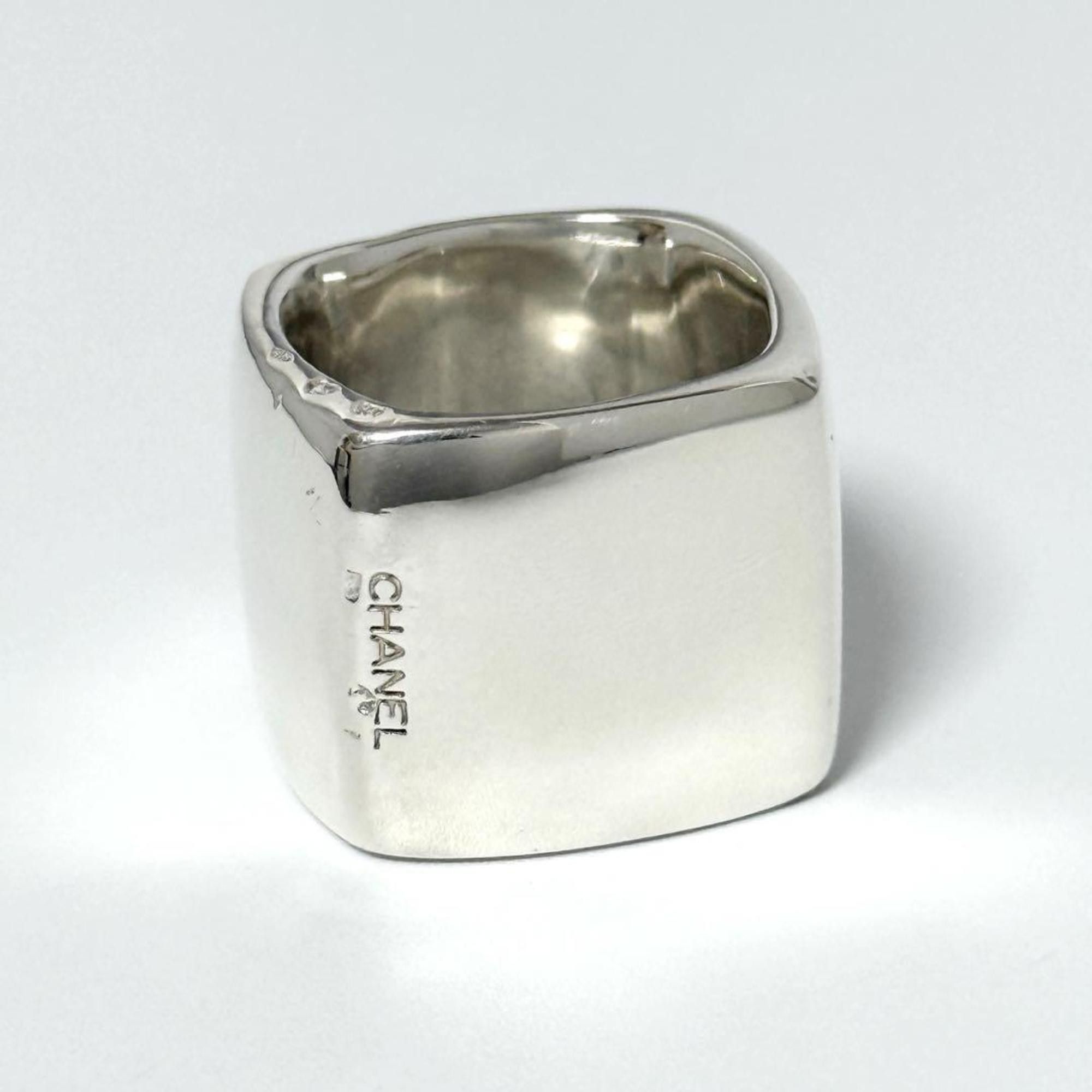 Chanel Chanel Vintage Wide Square Ring in 925 Sterling Silver Size ONE SIZE - 5 Thumbnail