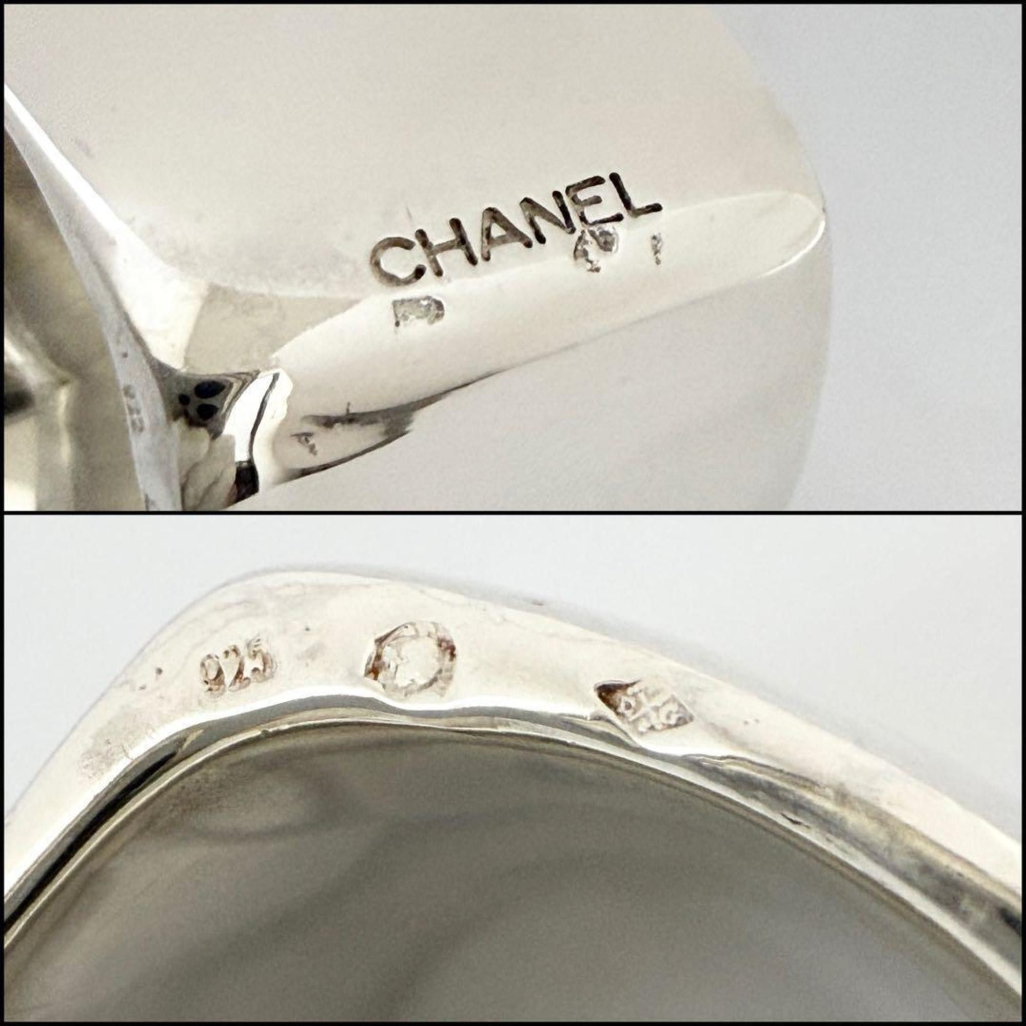 Chanel Chanel Vintage Wide Square Ring in 925 Sterling Silver Size ONE SIZE - 9 Thumbnail