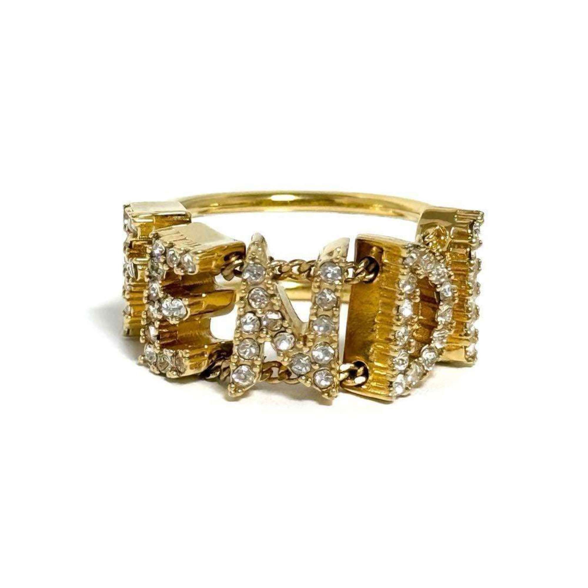 Fendi Fendi Women's/Men's Logo Wide Ring Size ONE SIZE - 2 Thumbnail