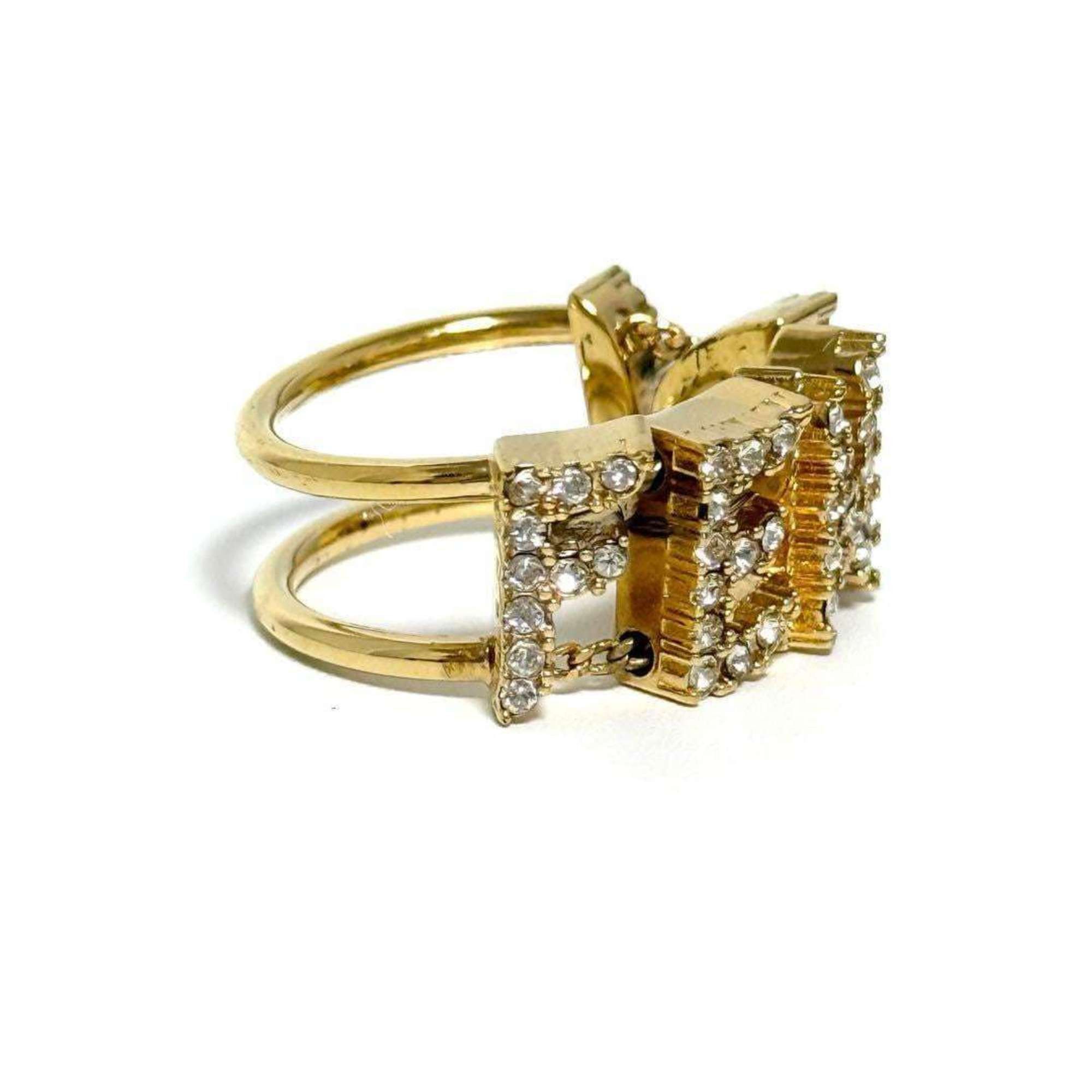 Fendi Fendi Women's/Men's Logo Wide Ring Size ONE SIZE - 3 Thumbnail