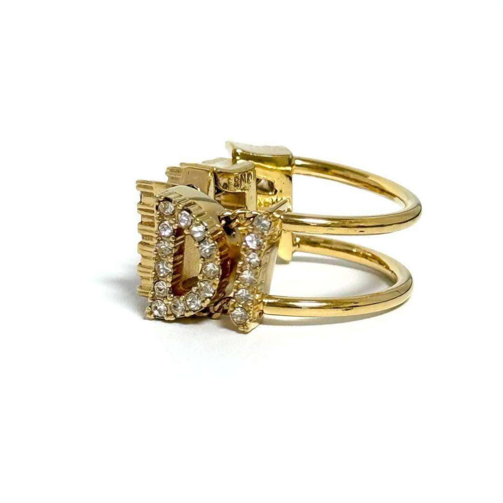Fendi Fendi Women's/Men's Logo Wide Ring Size ONE SIZE - 4 Thumbnail