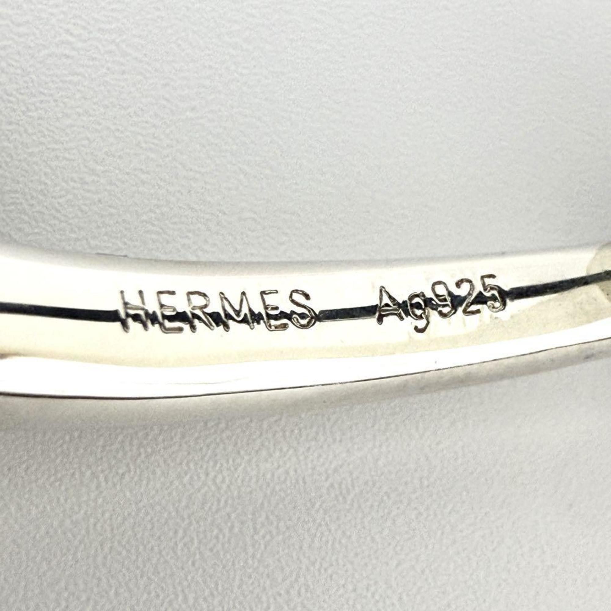 Hermes Hermes Horsebit Bracelet, Silver, Leather, Black, 16cm Size ONE SIZE - 7 Thumbnail