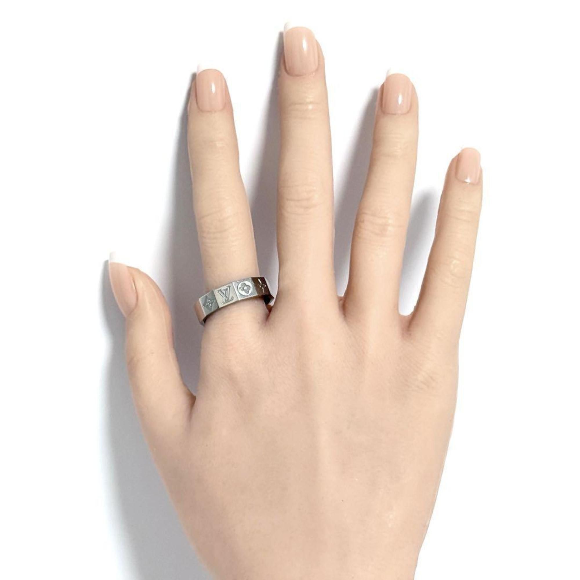 Louis Vuitton Louis Vuitton Men's Monogram Cube Ring, Size L, 21-22 Size ONE SIZE - 10 Thumbnail