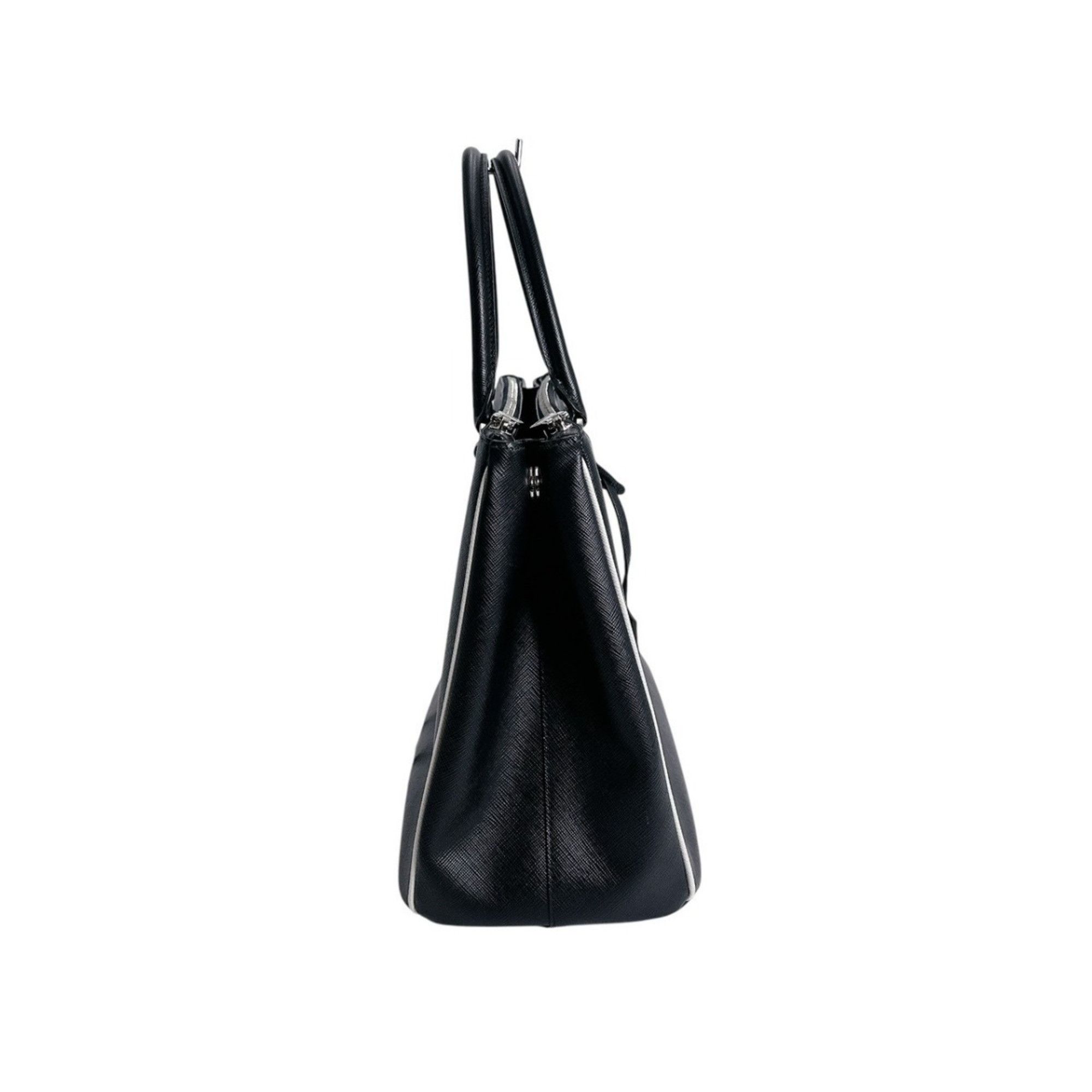 Prada Prada 2-Way Saffiano Leather Tote Bag, Black, 1BA274 Size ONE SIZE - 4 Thumbnail