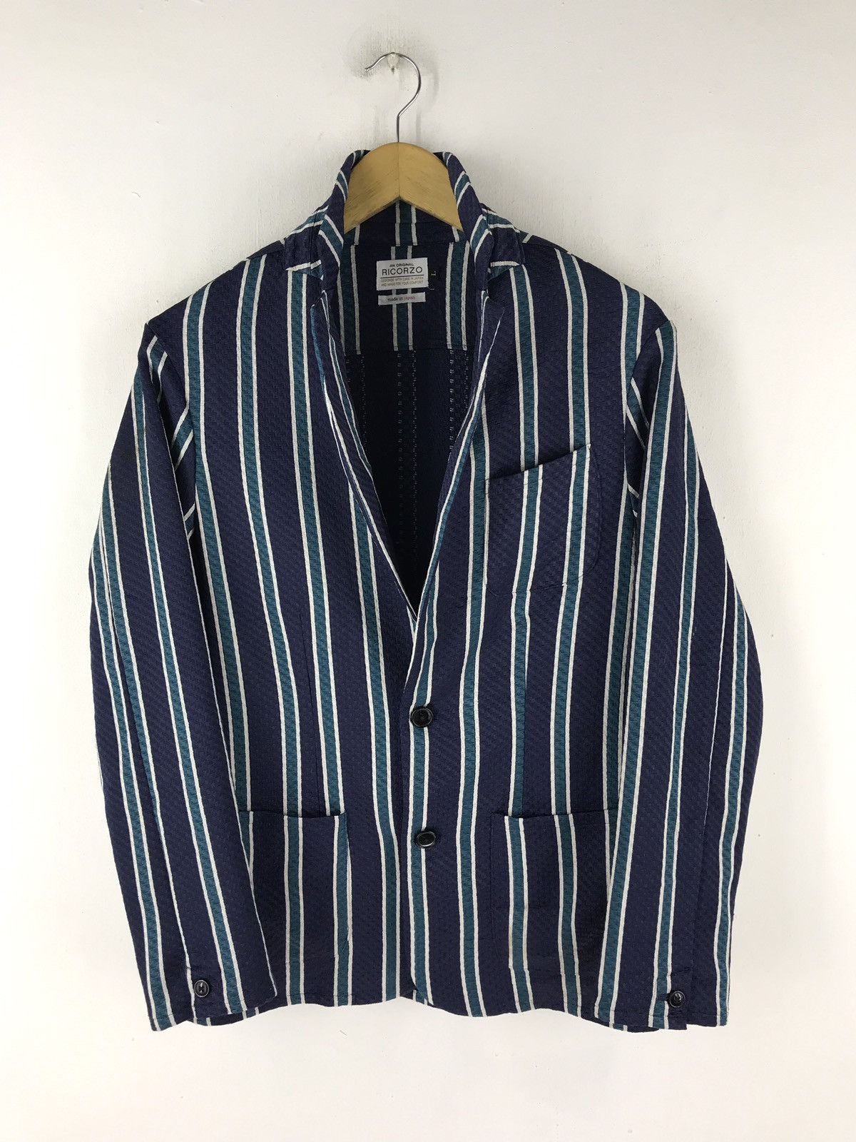 希少品】RICORZO ジャケット ベスト セット 青×緑チェック柄 最新