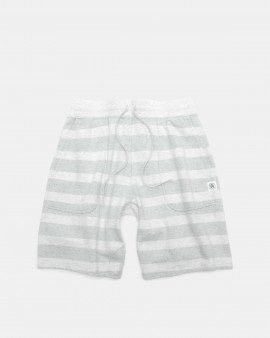 Striped Heather Ash Heavyweight Sweatshort Large