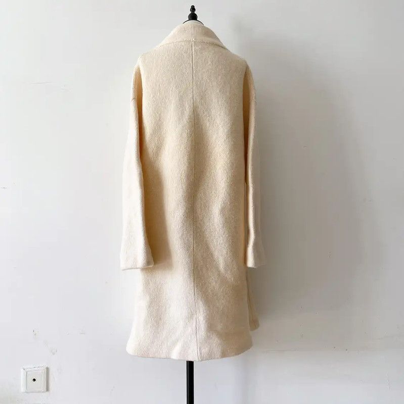 Acne Studios Acne Studios Cream Wool Mid-Length Coat Size S / US 4 / IT 40 - 2 Thumbnail