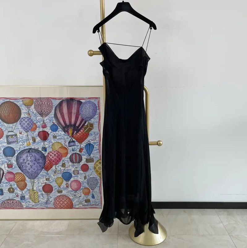 Acne Studios Acne Studios Black Sleeveless Midi Dress Size XS / US 0-2 / IT 36-38 - 2 Thumbnail