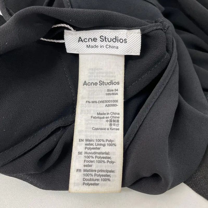 Acne Studios Acne Studios Black Sleeveless Midi Dress Size XS / US 0-2 / IT 36-38 - 6 Thumbnail