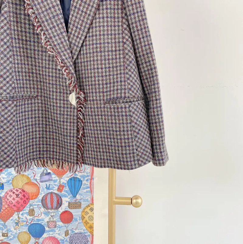 Acne Studios Acne Studios Colorful Check Blazer for Women Size XS / US 0-2 / IT 36-38 - 4 Thumbnail