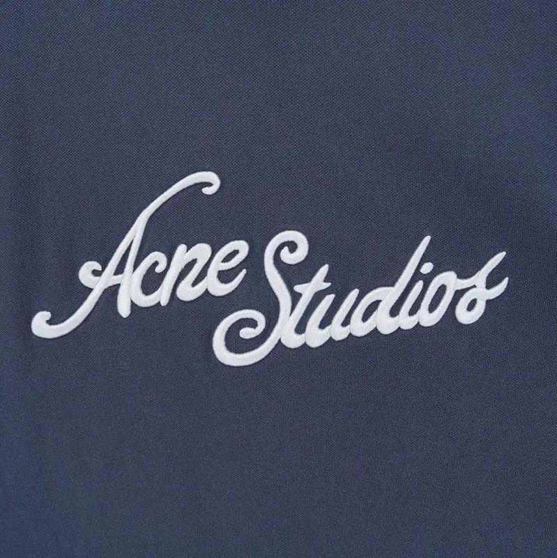 Acne Studios Acne Studios Navy Blue Oversized Embroidered Sweatshirt Size XL / US 12-14 / IT 48-50 - 3 Thumbnail