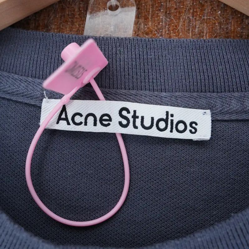 Acne Studios Acne Studios Navy Blue Oversized Embroidered Sweatshirt Size XL / US 12-14 / IT 48-50 - 5 Thumbnail