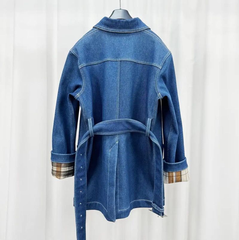 Acne Studios Acne Studios Blue Denim Check Jacket Size S / US 4 / IT 40 - 2 Thumbnail