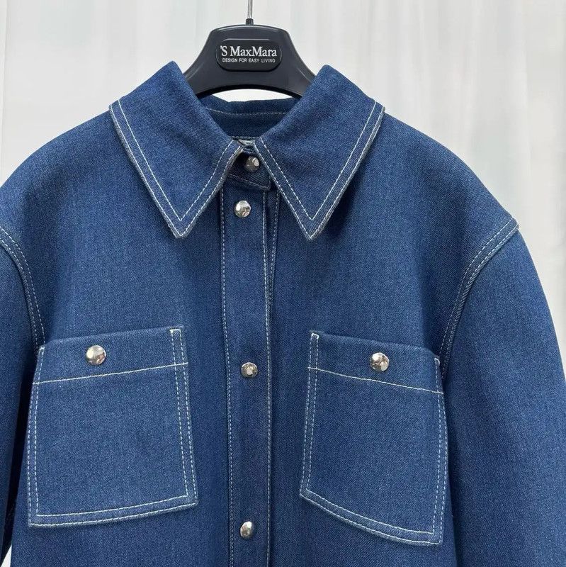 Acne Studios Acne Studios Blue Denim Check Jacket Size S / US 4 / IT 40 - 3 Thumbnail