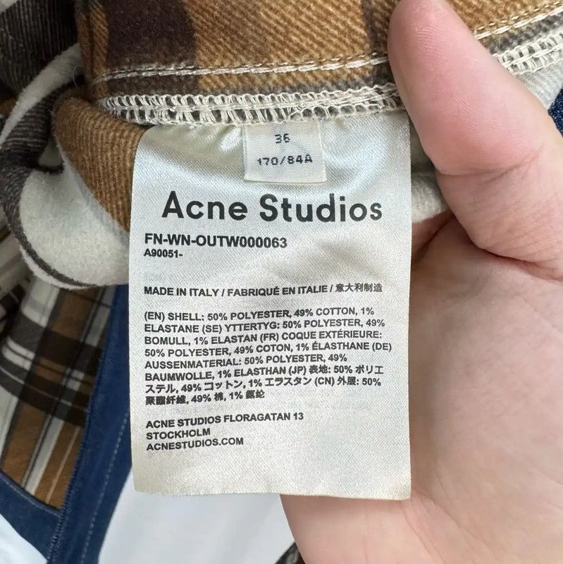 Acne Studios Acne Studios Blue Denim Check Jacket Size S / US 4 / IT 40 - 7 Thumbnail