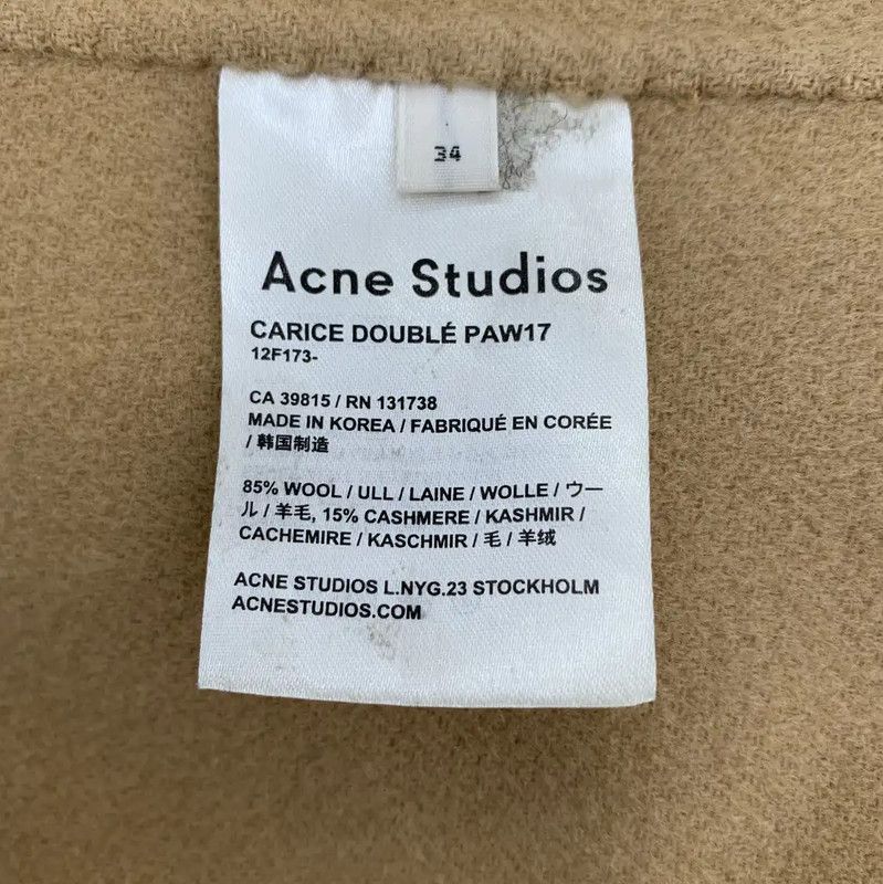 Acne Studios Acne Studios Women's Brown Wool Coat Size XXS / US 00 / IT 34 - 7 Thumbnail