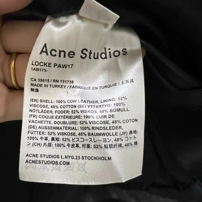 Acne Studios Acne Studios Leather Jacket with Quilted Shoulders Size ONE SIZE - 4 Thumbnail