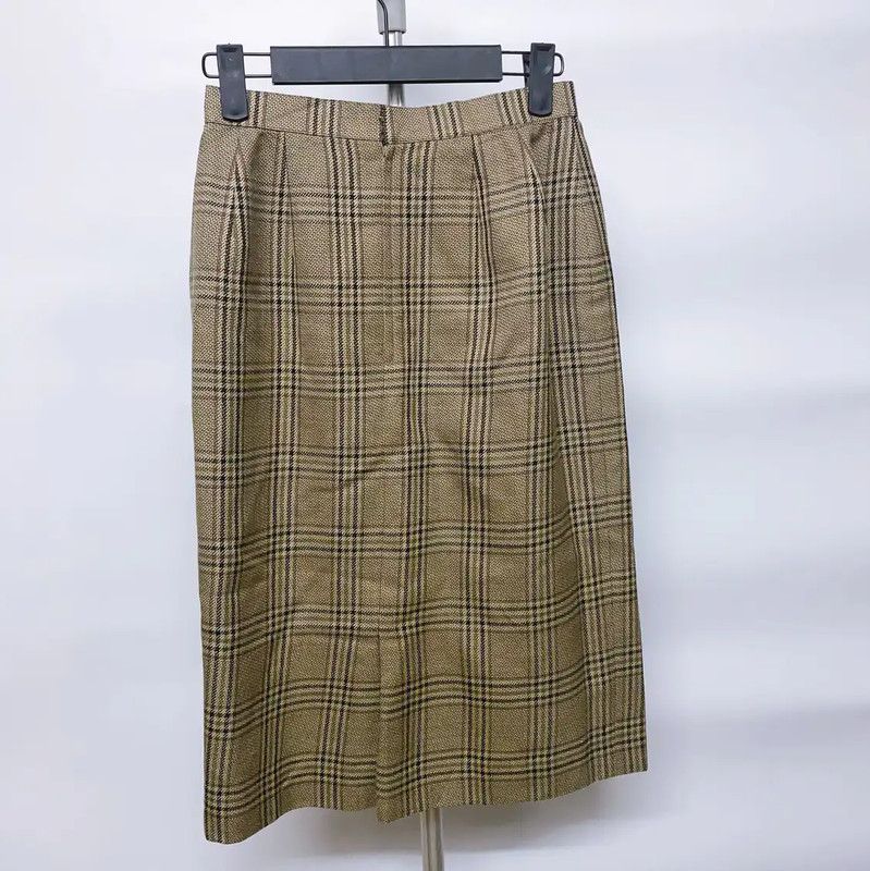 Burberry Burberry Women's Brown Wool Blend Midi Skirt Size 23" - 2 Thumbnail