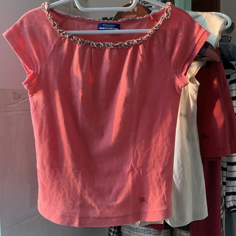 Burberry Burberry Pink Cotton Women's T-Shirt Size M / US 6-8 / IT 42-44 - 2 Thumbnail