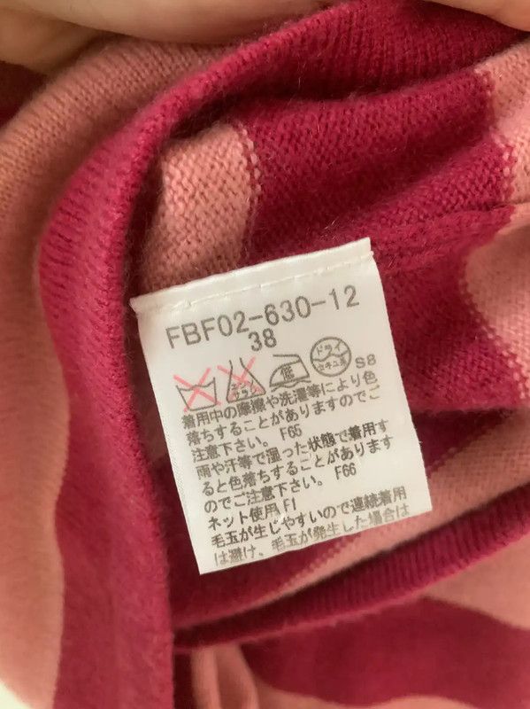 Burberry Burberry Pink Striped Wool Blend Women's T-Shirt Size M / US 6-8 / IT 42-44 - 5 Thumbnail